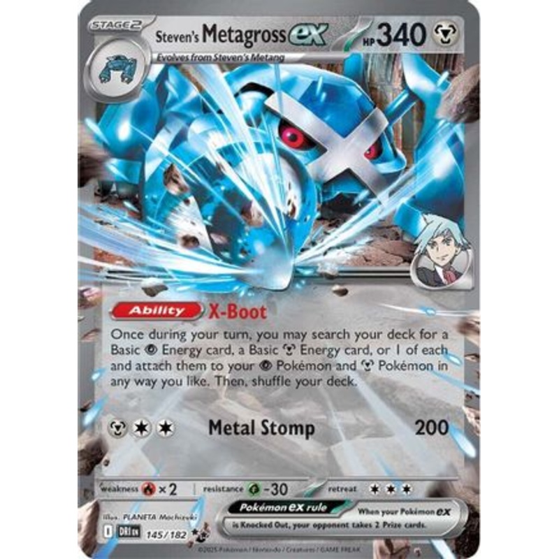 Steven's Metagross ex 145  - Holofoil SV10 Destined Rivals - Double Rare