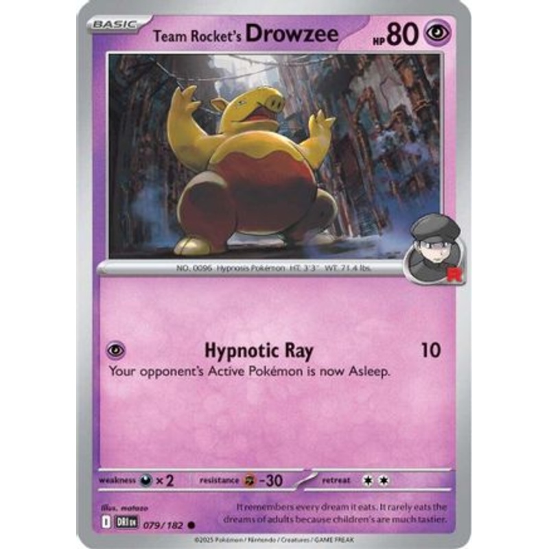 Team Rocket's Drowzee 079  SV10 Destined Rivals - Common