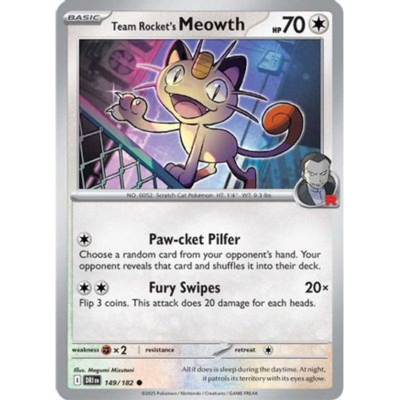 Team Rocket's Meowth 149  SV10 Destined Rivals - Common