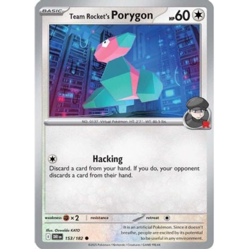 Team Rocket's Porygon 153  SV10 Destined Rivals - Common