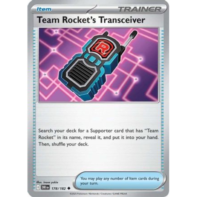 Team Rocket's Transceiver 178  SV10 Destined Rivals - Uncommon