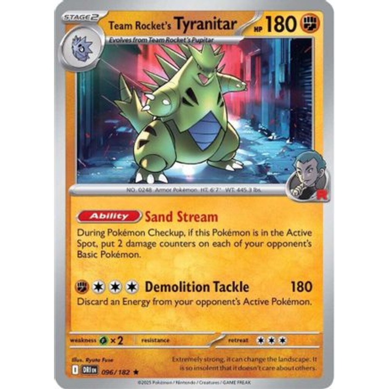 Team Rocket's Tyranitar 096  SV10 Destined Rivals - Rare