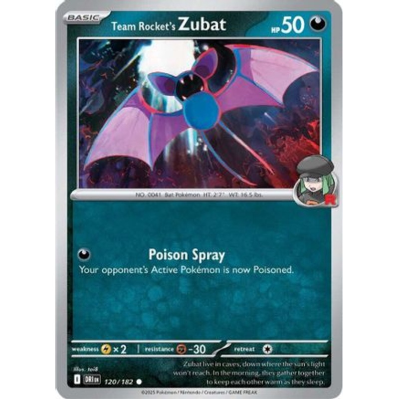 Team Rocket's Zubat 120  SV10 Destined Rivals - Common