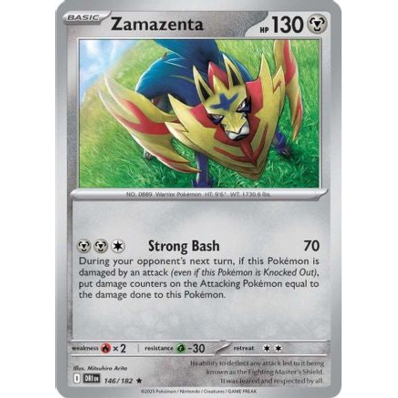 Zamazenta 146/182  - Reverse Holofoil SV10 Destined Rivals - Rare