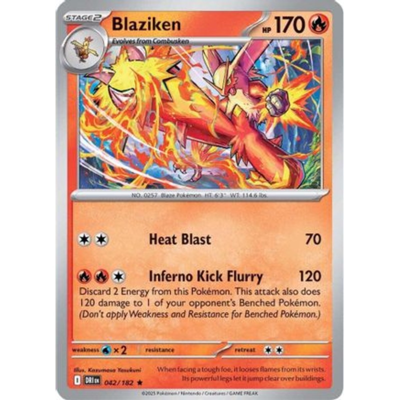 Blaziken 042/182  - Reverse Holofoil SV10 Destined Rivals - Rare