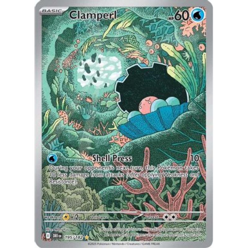 Clamperl 195/182  - Holofoil SV10 Destined Rivals - Illustration Rare