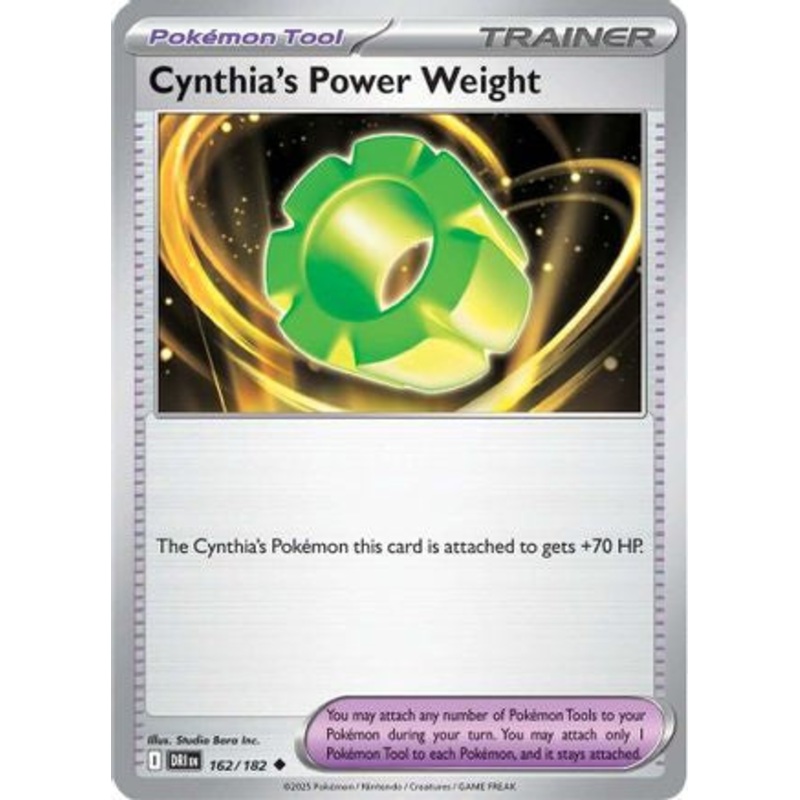 Cynthia's Power Weight 162  - Reverse Holofoil SV10 Destined Rivals - Uncommon