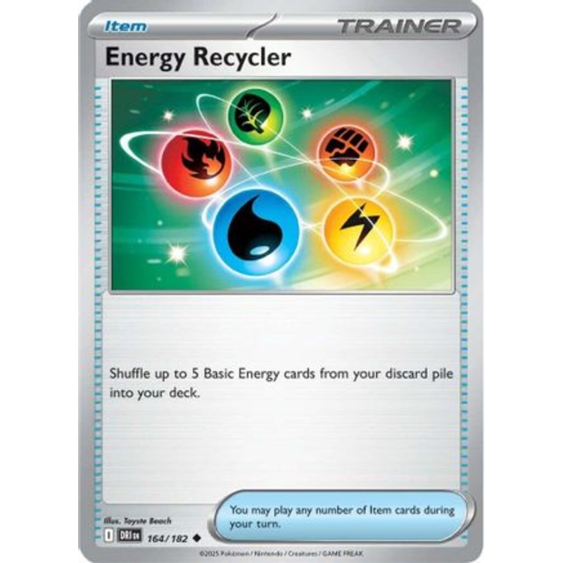 Energy Recycler 164  - Reverse Holofoil SV10 Destined Rivals - Uncommon