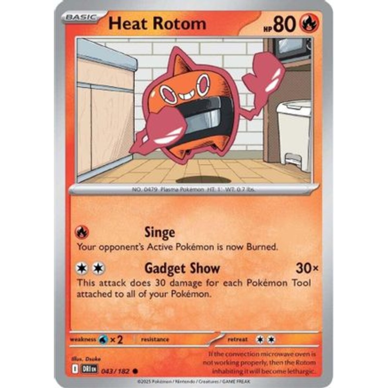 Heat Rotom 043  - Reverse Holofoil SV10 Destined Rivals - Common