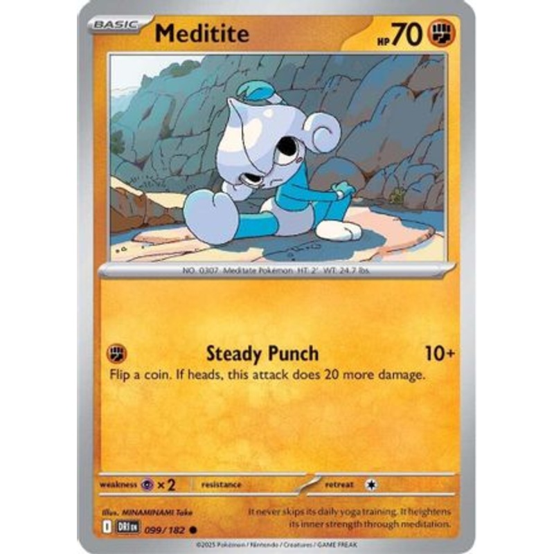 Meditite 099  - Reverse Holofoil SV10 Destined Rivals - Common