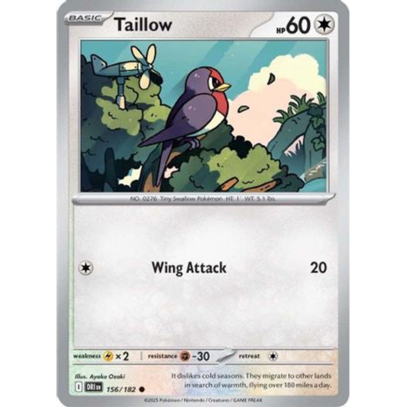 Taillow 156  - Reverse Holofoil SV10 Destined Rivals - Common