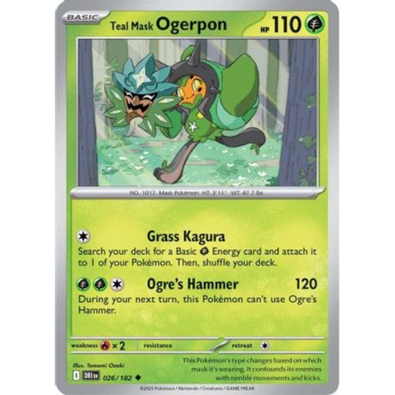 Teal Mask Ogerpon 026  SV10 Destined Rivals - Uncommon