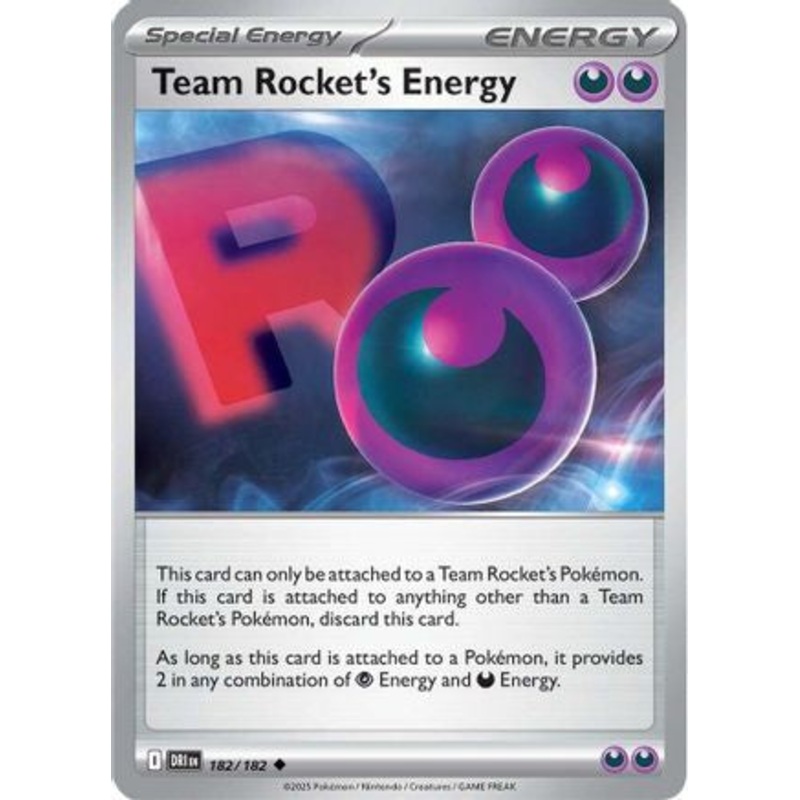 Team Rocket's Energy 182  SV10 Destined Rivals - Uncommon