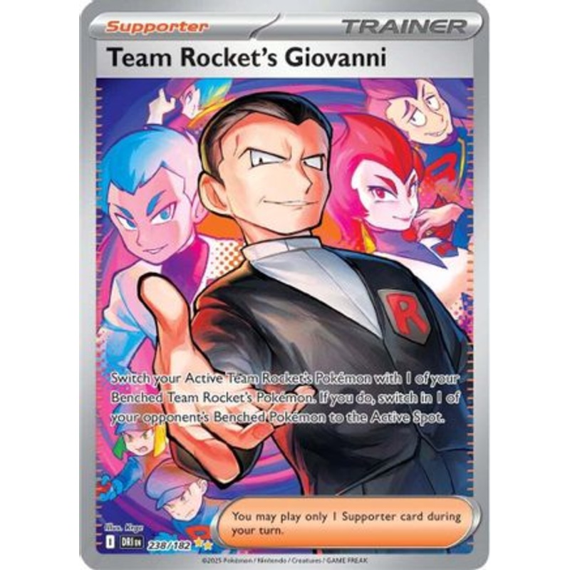 Team Rocket's Giovanni 238/182  - Holofoil SV10 Destined Rivals - Special Illustration Rare