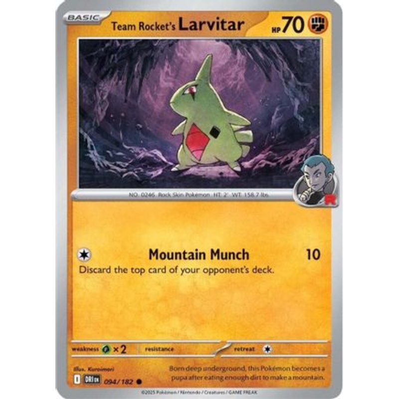 Team Rocket's Larvitar 094  SV10 Destined Rivals - Common