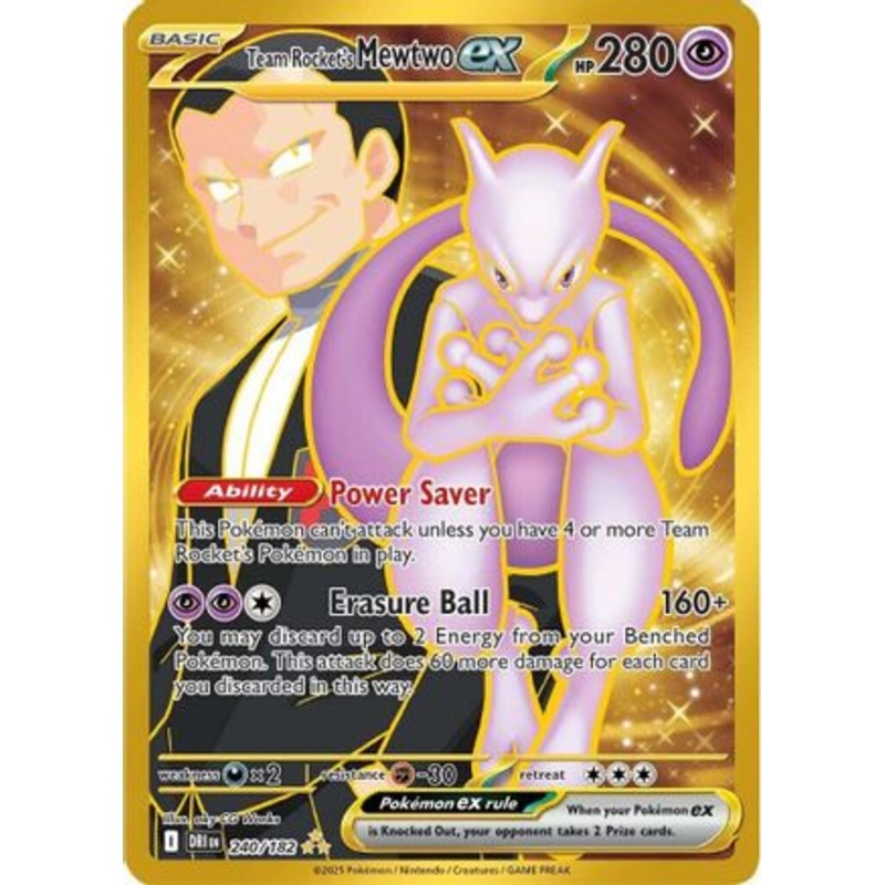 Team Rocket's Mewtwo ex 240/182  - Holofoil SV10 Destined Rivals - Hyper Rare