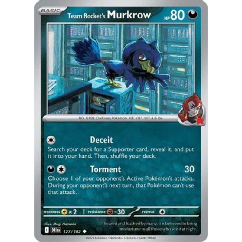 Team Rocket's Murkrow 127/182  SV10 Destined Rivals - Uncommon