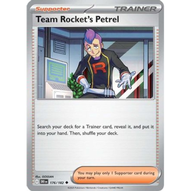 Team Rocket's Petrel 176/182  - Reverse Holofoil SV10 Destined Rivals - Uncommon