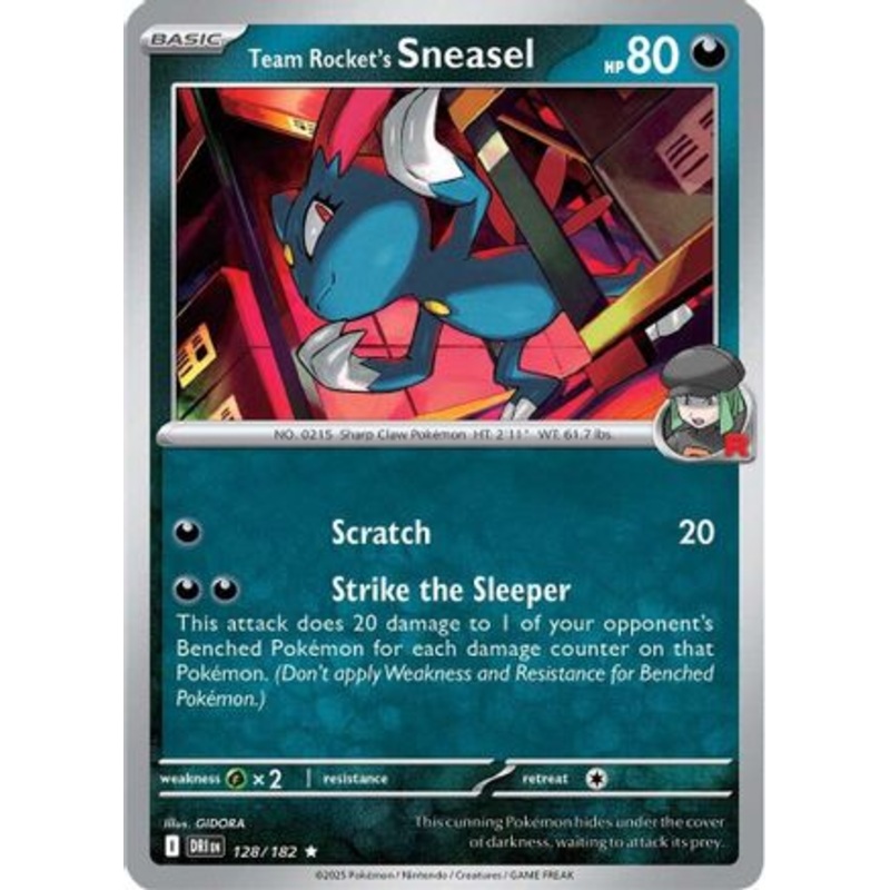 Team Rocket's Sneasel 128  - Holofoil SV10 Destined Rivals - Rare