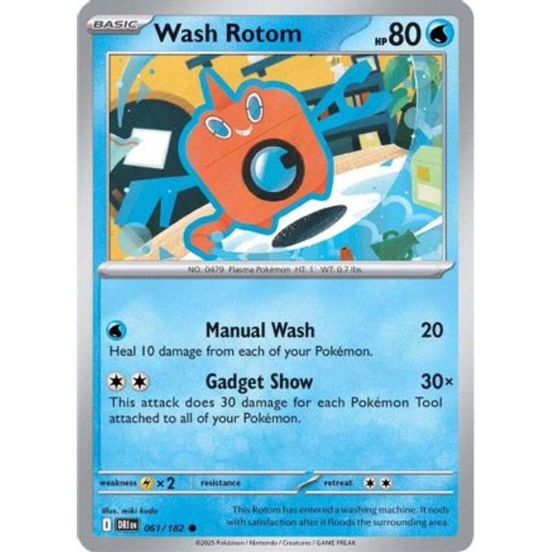 Wash Rotom 061  - Reverse Holofoil SV10 Destined Rivals - Common