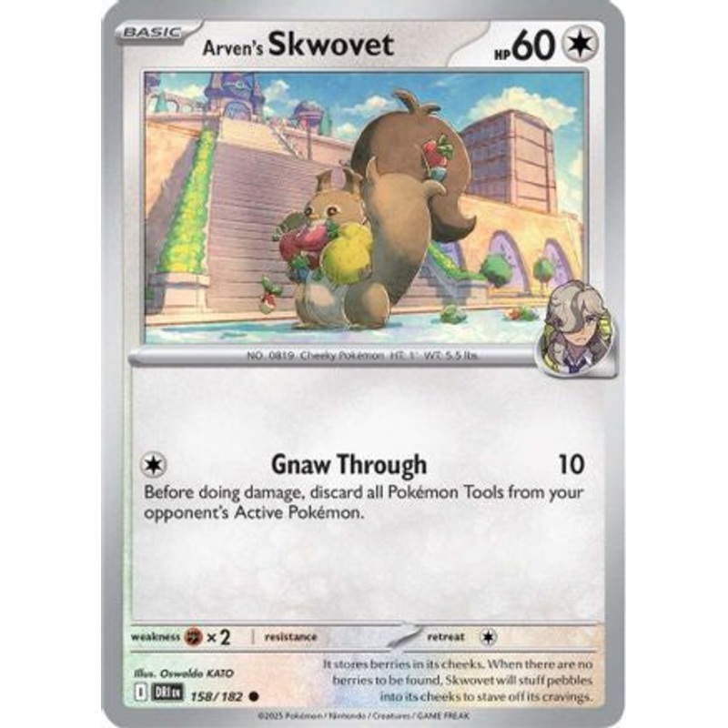 Arven's Skwovet 158  SV10 Destined Rivals - Common