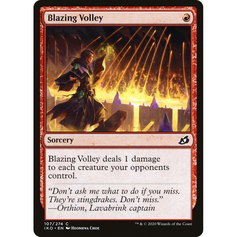 Blazing Volley (IKO-107) - Ikoria: Lair of Behemoths Foil