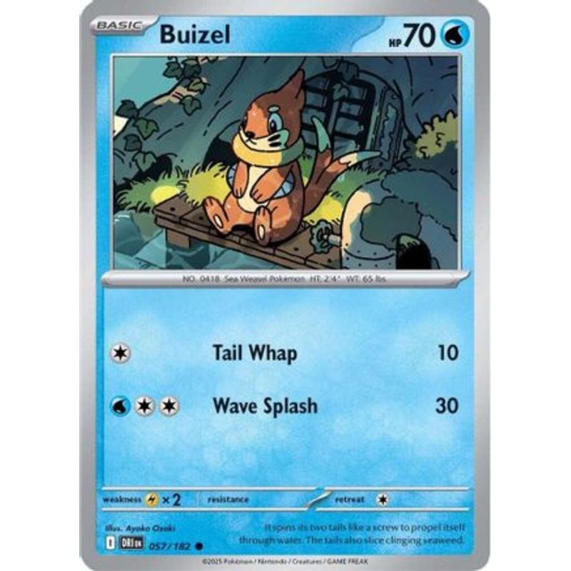 Buizel 057  - Reverse Holofoil SV10 Destined Rivals - Common