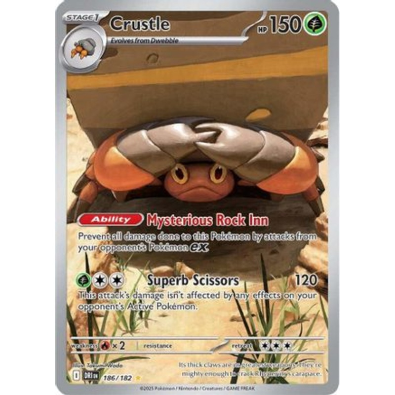Crustle 186/182  - Holofoil SV10 Destined Rivals - Illustration Rare