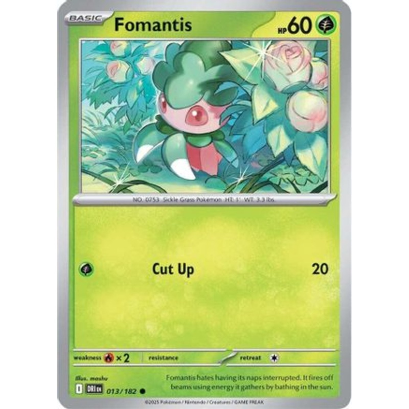 Fomantis 013  - Reverse Holofoil SV10 Destined Rivals - Common