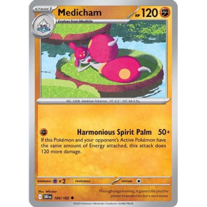 Medicham 100  - Reverse Holofoil SV10 Destined Rivals - Uncommon