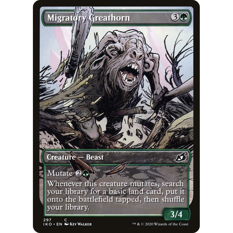 Migratory Greathorn (IKO-297) - Ikoria: Lair of Behemoths: (Showcase) Foil