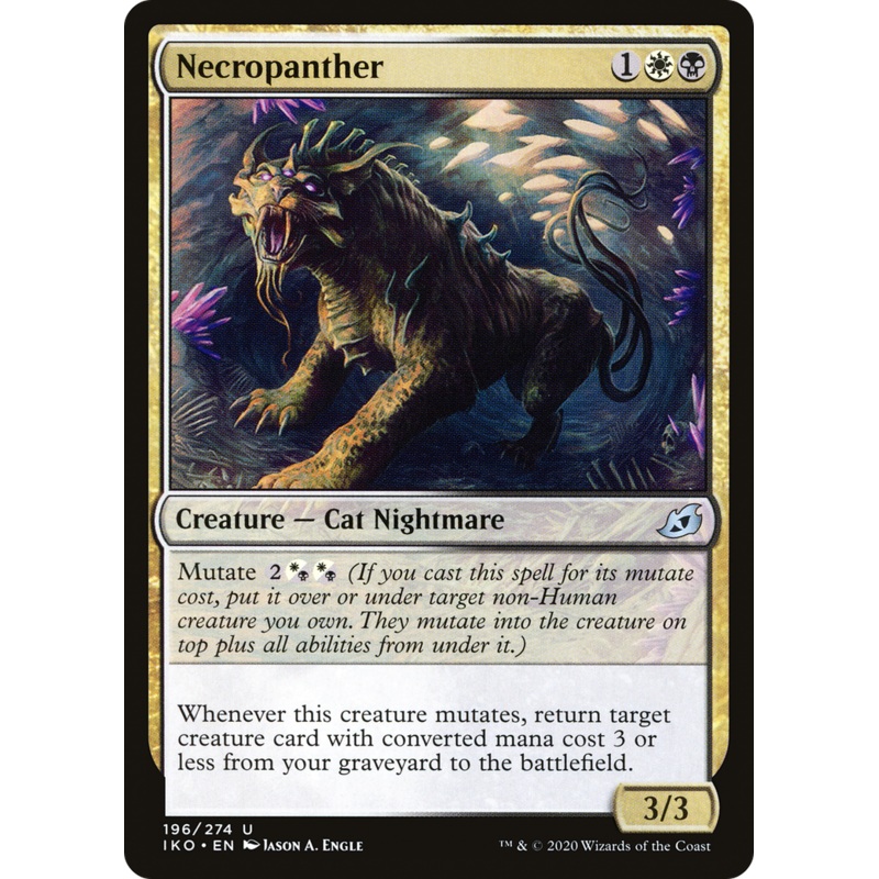 Necropanther (IKO-196) - Ikoria: Lair of Behemoths Foil