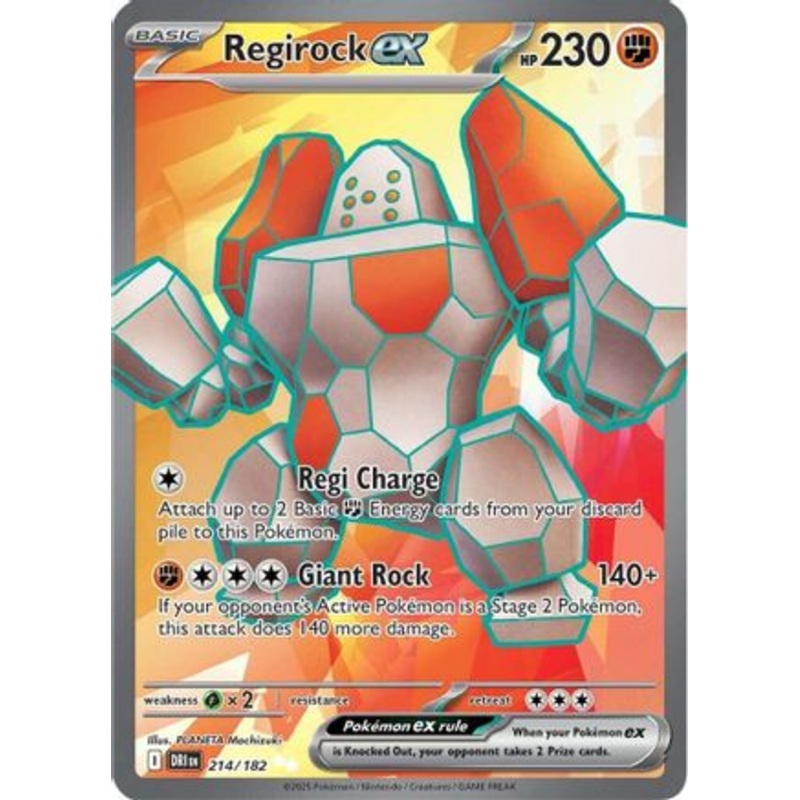 Regirock ex 214/182  - Holofoil SV10 Destined Rivals - Ultra Rare