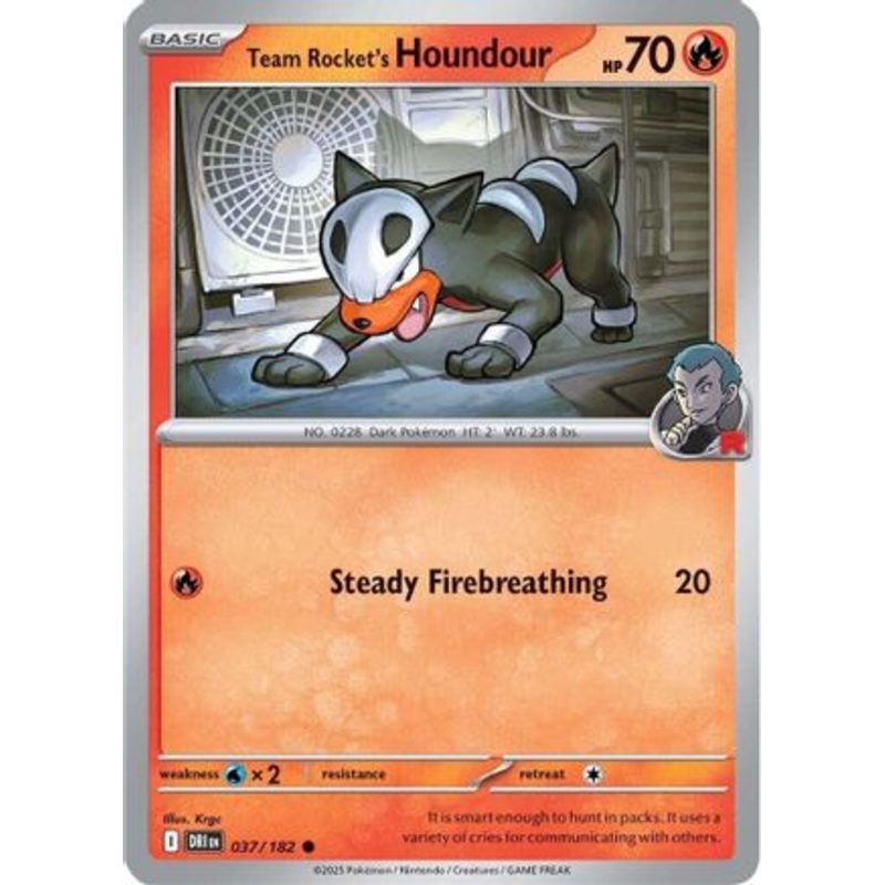 Team Rocket's Houndour 037  SV10 Destined Rivals - Common