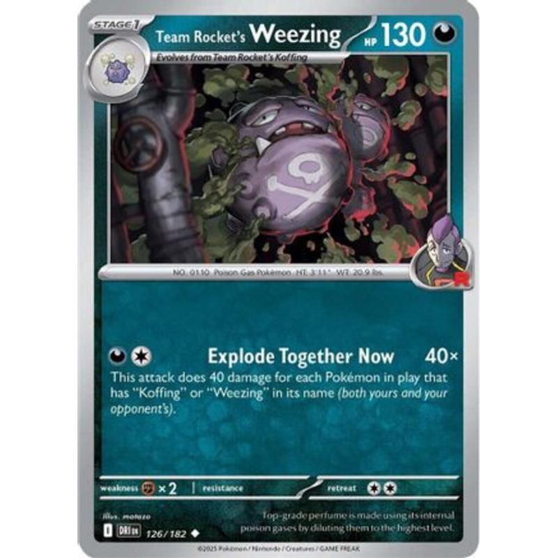 Team Rocket's Weezing 126/182  SV10 Destined Rivals - Uncommon
