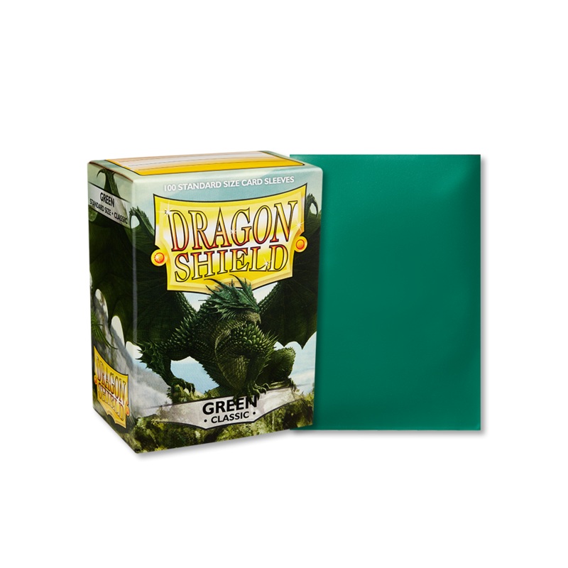 Dragon Shield: Standard Size Classic Sleeves - Green (100pcs)