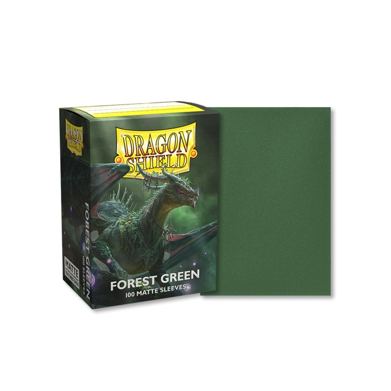 Dragon Shield: Standard Size Matte Sleeves - Forest Green (100pcs)