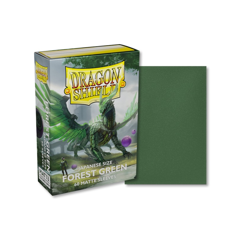 Dragon Shield: Japanese Size Matte Sleeves - Forest Green (60pcs)