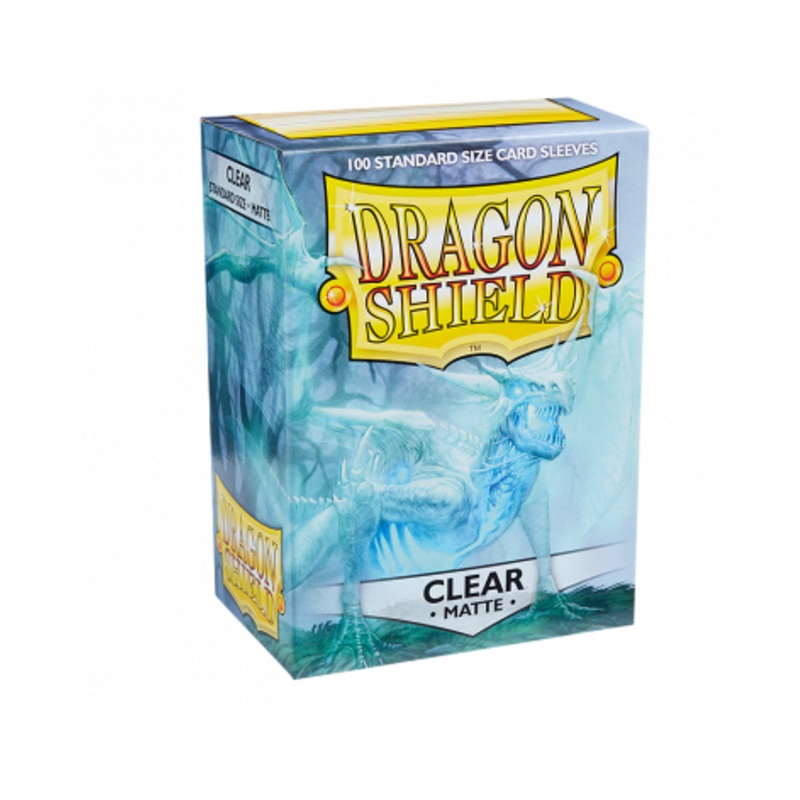 Dragon Shield: Standard Size Matte Sleeves - Clear (100pcs)