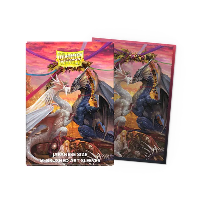 Dragon Shield: Japanese Size Brushed Art Sleeves - Valentine Dragon 2023 (60pcs)