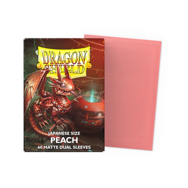 Dragon Shield: Japanese Size Matte Dual Sleeves - Peach (60pcs)