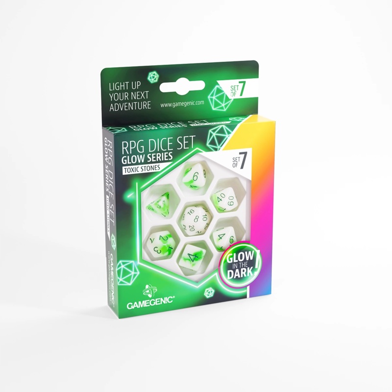 Gamegenic Glow Series RPG Dice Set (7 pcs)