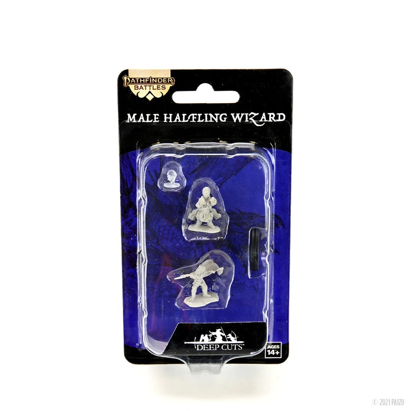 Wizkids Pathfinder Deep Cuts Male Halfling Wizard Miniature