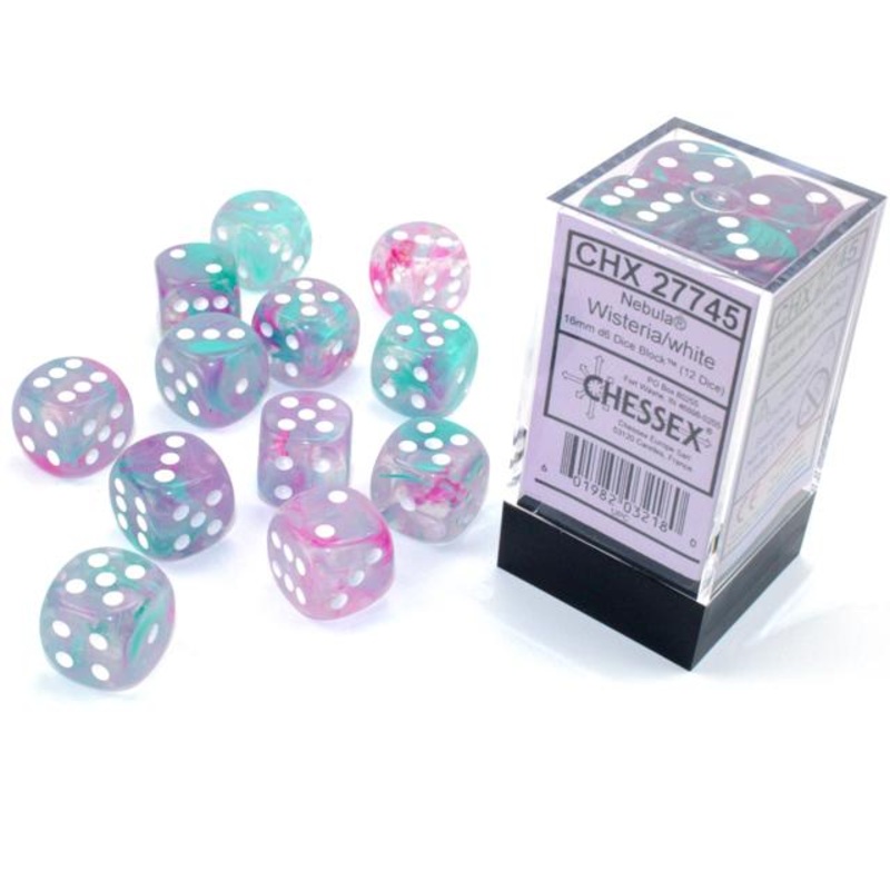 Chessex: 16mm d6 with pips Dice Blocks - 12 dice