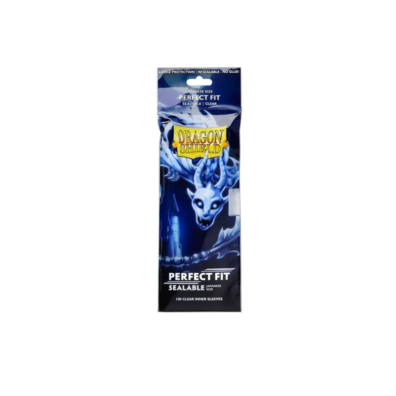 Dragon Shield: Japanese Size Sealable Perfect Fit Sleeves - Clear (100pcs)