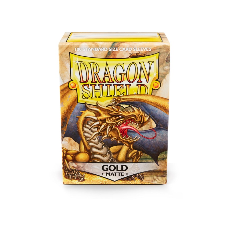Dragon Shield: Standard Size Matte Sleeves - Gold (100pcs)