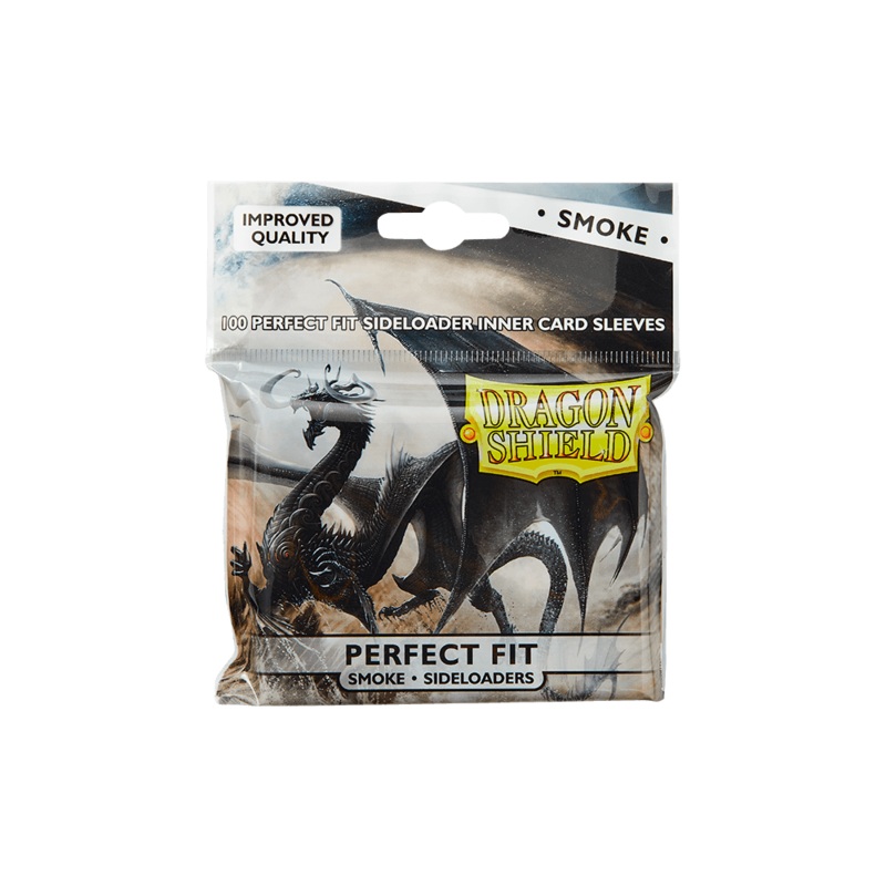 Dragon Shield: Standard Size Sideloading Perfect Fit Sleeves - Smoke (100pcs)