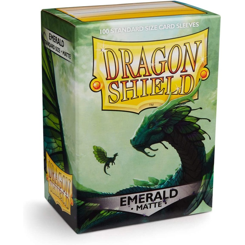 Dragon Shield: Standard Size Matte Sleeves - Emerald (100pcs)