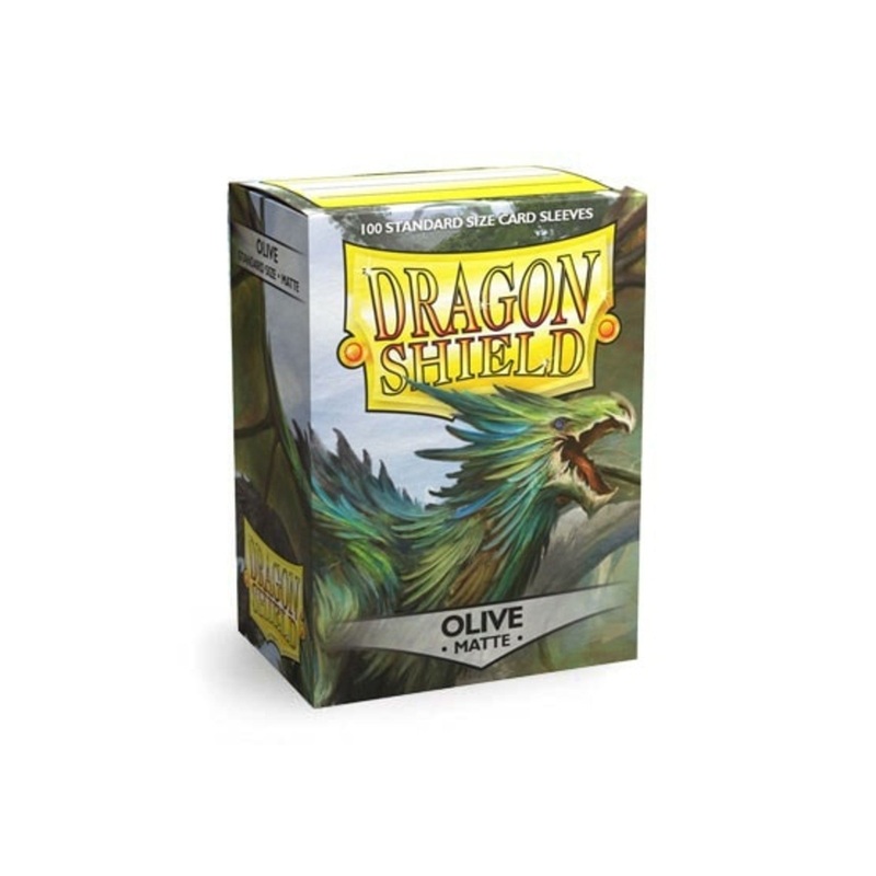 Dragon Shield: Standard Size Matte Sleeves - Olive (100pcs)