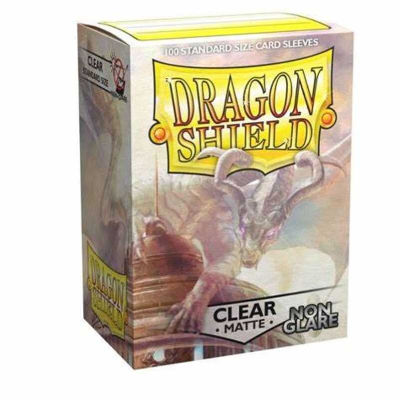 Dragon Shield: Standard Size Non Glare Matte Sleeves - Clear (100pcs)